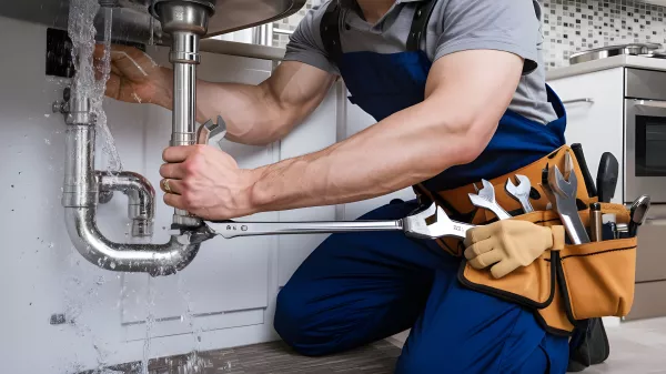 Vecteezy a male plumber s hand repairing a leaking sink pipe with an 47020868